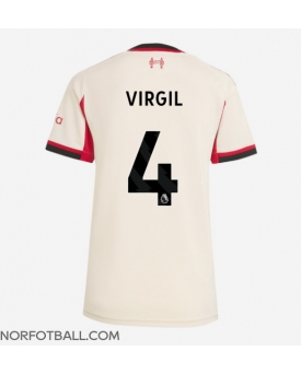 Billige Fotballdrakt Liverpool Virgil van Dijk #4 Replika Bortedrakt Dame 2025-26 Kortermet Billige Fotballdrakt Liverpool Virgil van Dijk #4 Replika Bortedrakt Dame 2025-26 Kortermet